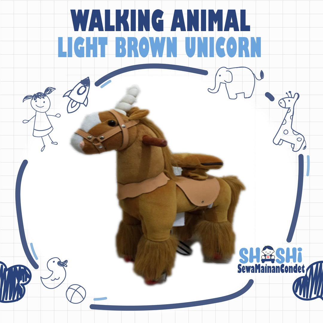 WALKING ANIMAL LIGHT BROWN UNICORN