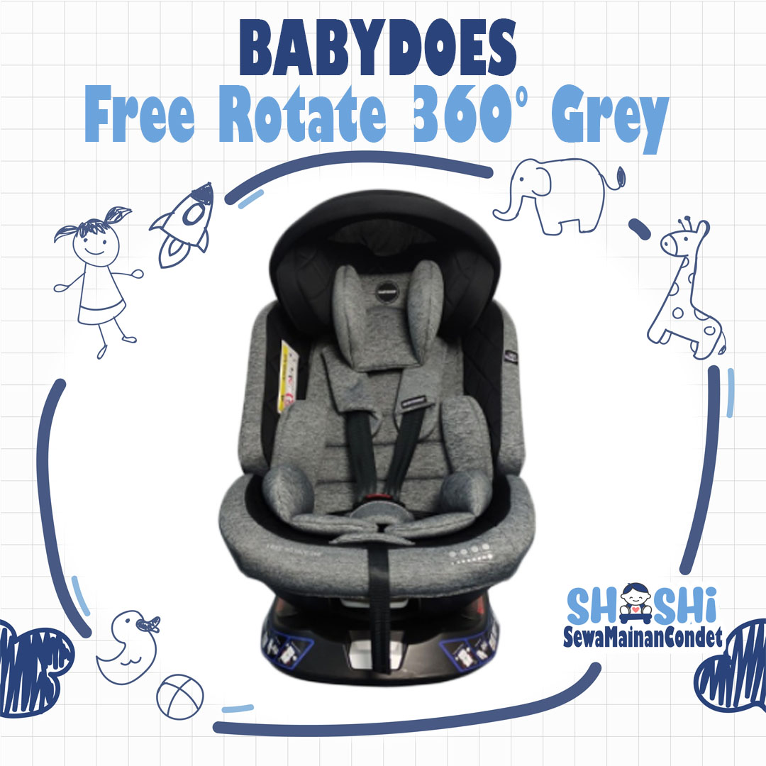 CARSEAT BABYDOES FREE ROTATE 360 GREY