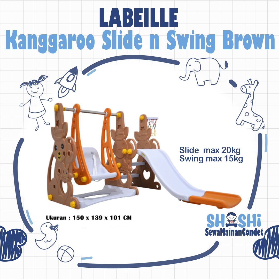 LABEILLE KANGGAROO SLIDE N SWING BROWN