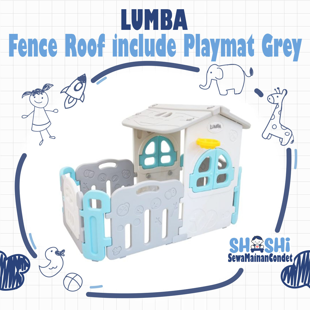 LUMBA FENCE ROOF INCLUDE PLAYMAT  GREY